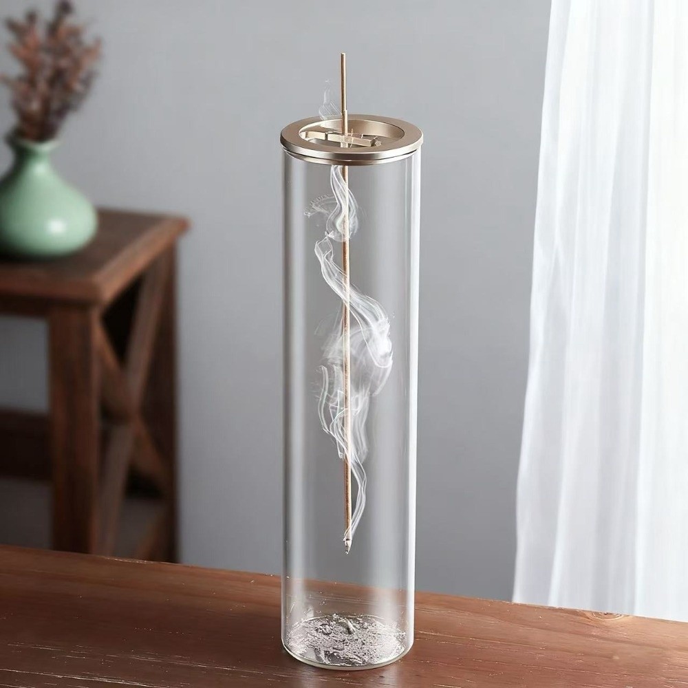 Incense Cone Holder - Cilindrische wierookhouder Zen-stijl Minimalistisch Verwijderbare asopvangbak
