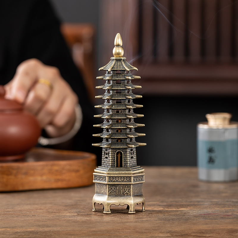 Incense Cone Holder - Chinese Pagode Verticale Wierookbrander Home Decor