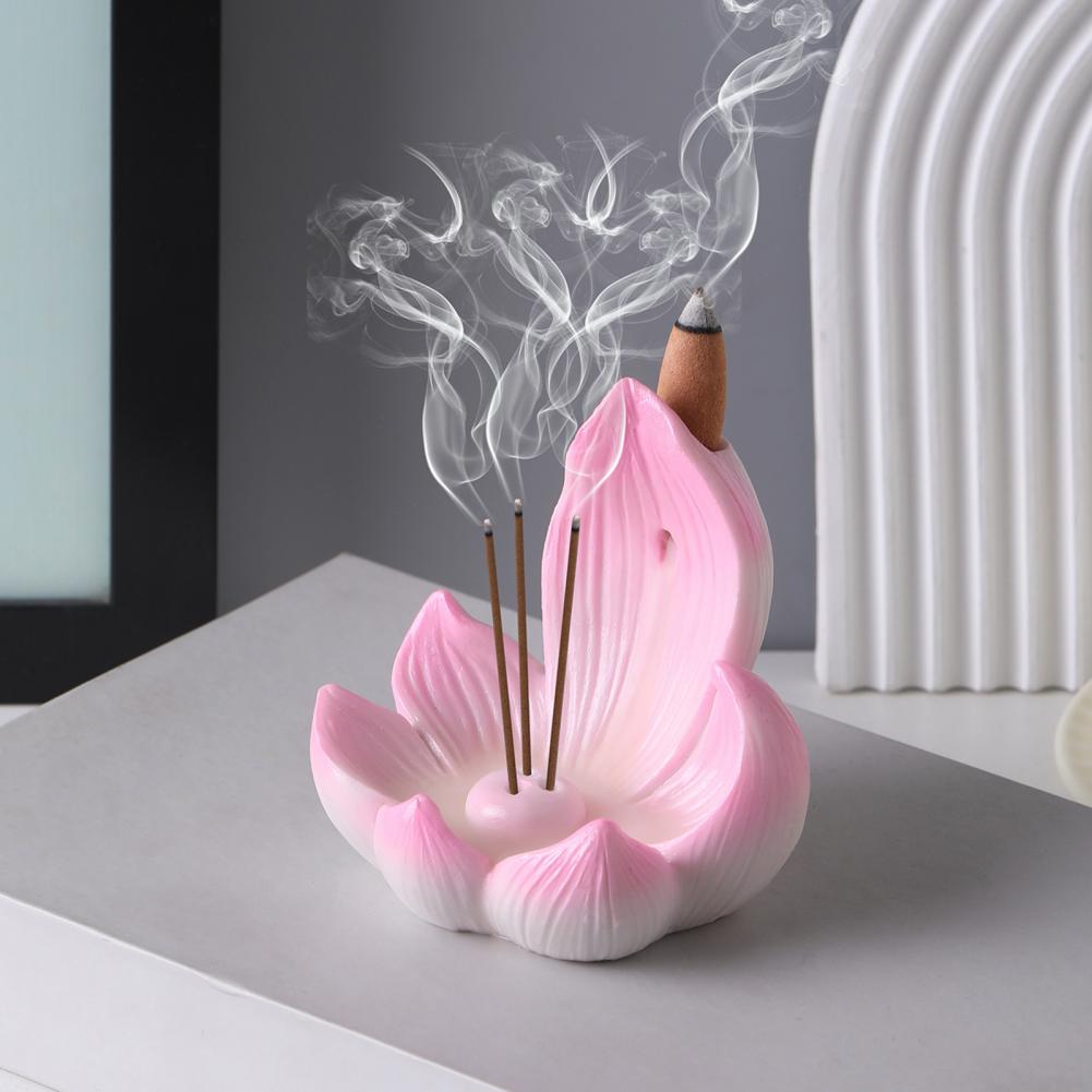 Incense Cone Holder - Lotus wierookhouder tafeldecoratie terugvloeiende wierookbrander hars