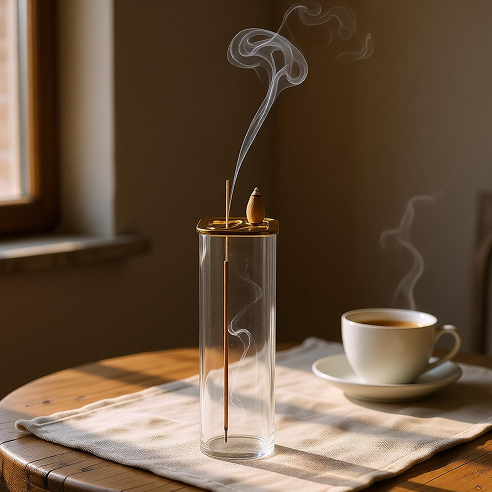 Metal glazen dubbele wierookbr - Incense Cone Holder recensie en prijs