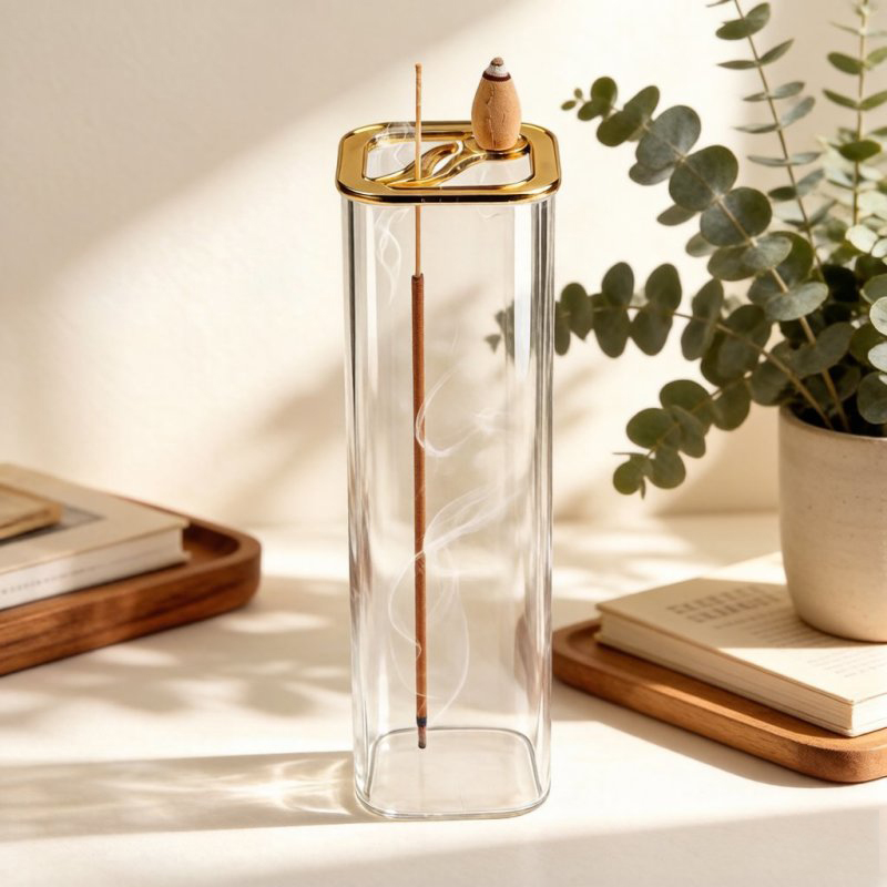 Metal glazen dubbele wierookbr - Incense Cone Holder recensie en prijs